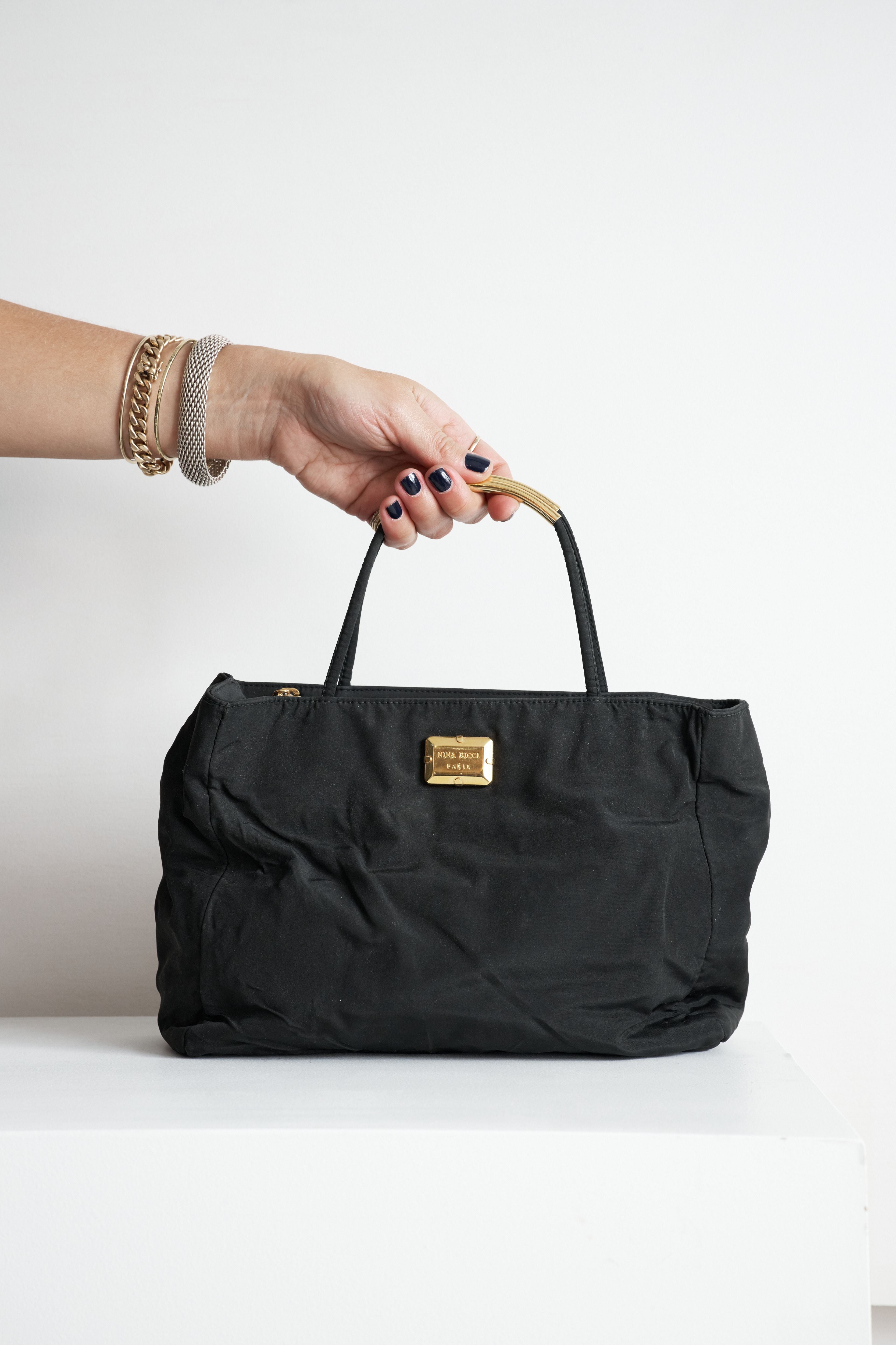 Black Nylon Handbag