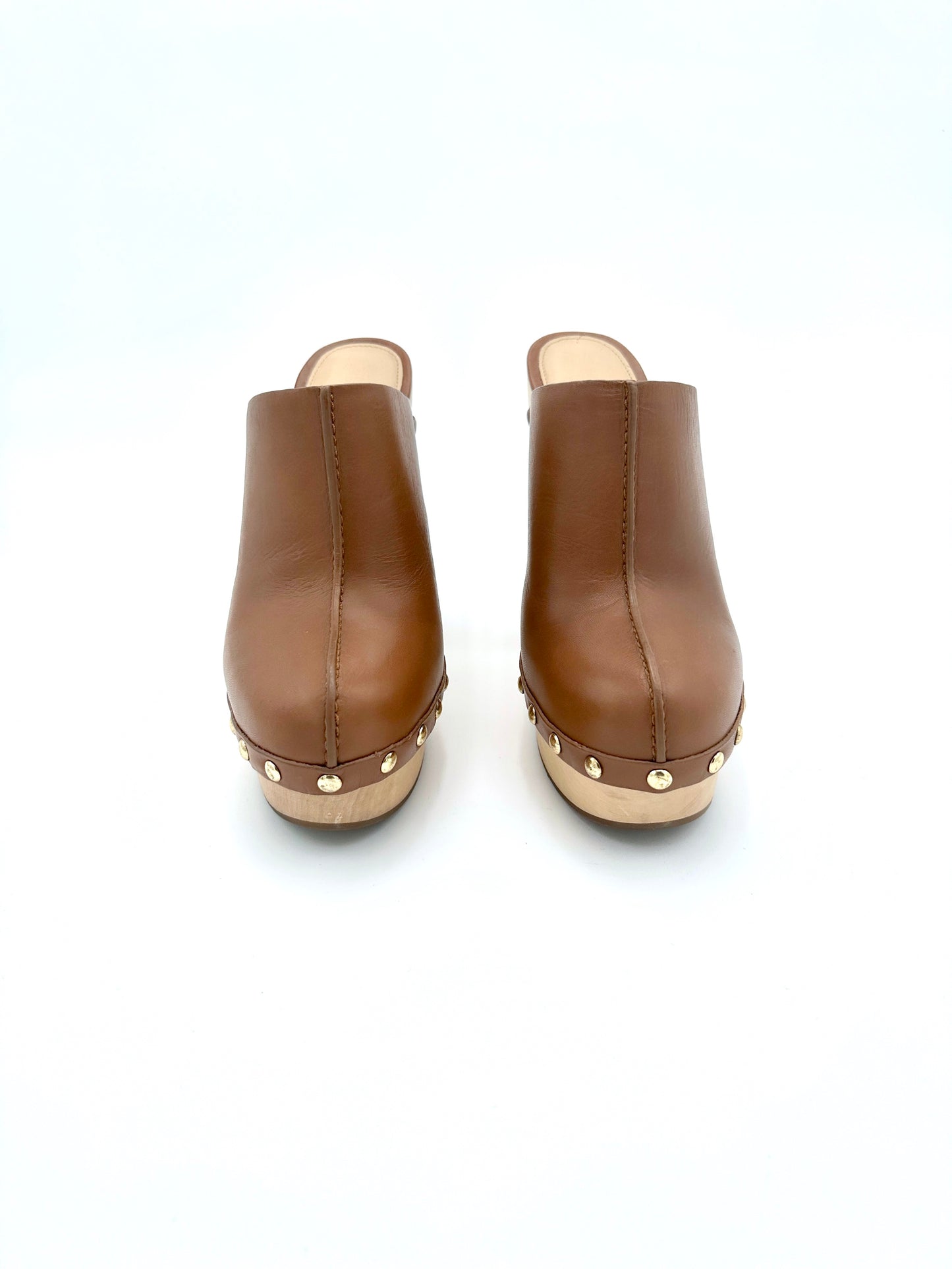 Tan Platform Clogs