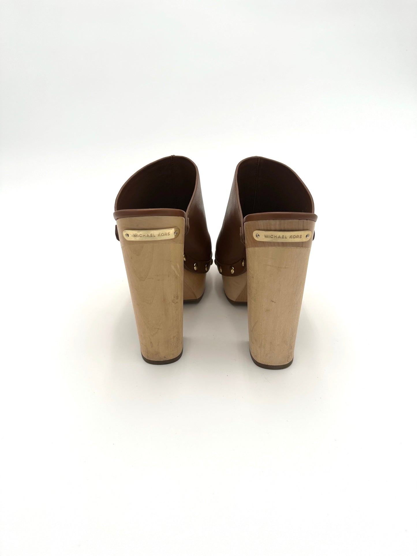 Tan Platform Clogs